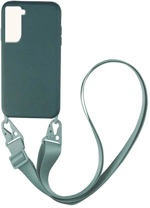 Θήκη CarryHang Liquid Silicone Strap Samsung Galaxy S22 Plus Πράσινο Σκούρο - My Colors - Πράσινο Σκούρο - Galaxy S22 Plus