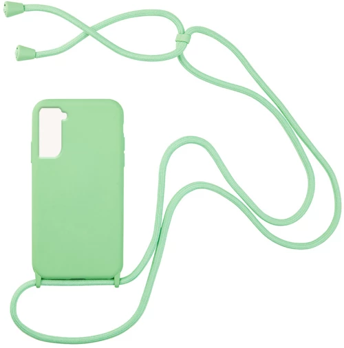 Θήκη Σιλικόνης με Κορδόνι CarryHang Samsung Galaxy S21 Plus Πράσινο Ανοιχτό - My Colors - Πράσινο Ανοιχτό - Galaxy S21 Plus