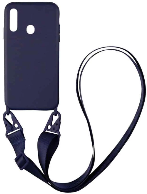 Θήκη CarryHang Liquid Silicone Strap Samsung Galaxy A20s Μπλε Σκούρο - My Colors - Μπλε Σκούρο - Galaxy A20s