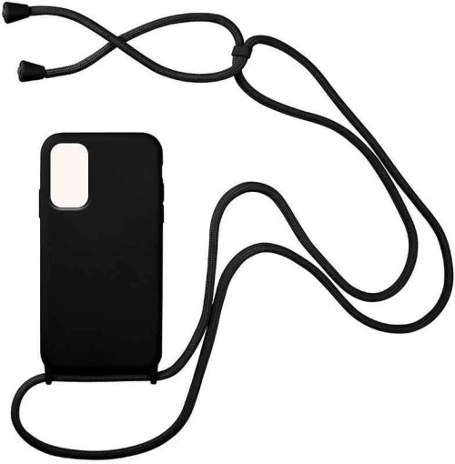 Θήκη Σιλικόνης με Κορδόνι CarryHang Xiaomi Poco M3 Μαύρο - My Colors - Μαύρο - Poco M3