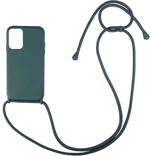 Θήκη Σιλικόνης με Κορδόνι CarryHang Samsung Galaxy A72 4G Πράσινο Σκούρο - My Colors - Πράσινο Σκούρο - Galaxy A72 4G
