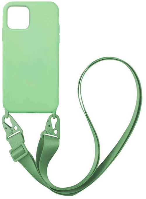 Θήκη CarryHang Liquid Silicone Strap Apple iPhone 11 Πράσινο Ανοιχτό - My Colors - Πράσινο Ανοιχτό - iPhone 11