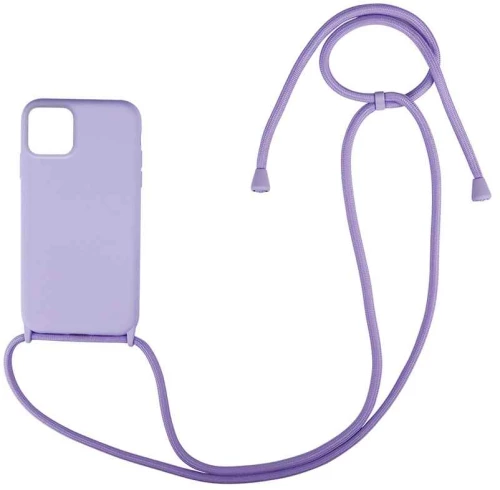 Θήκη Σιλικόνης με Κορδόνι CarryHang Apple iPhone 11 Λιλά - My Colors - Λιλά - iPhone 11