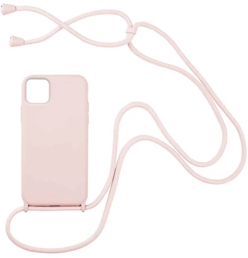 Θήκη Σιλικόνης με Κορδόνι CarryHang Apple iPhone 11 Pro Max Ροζ - My Colors - Ροζ - iPhone 11 Pro Max