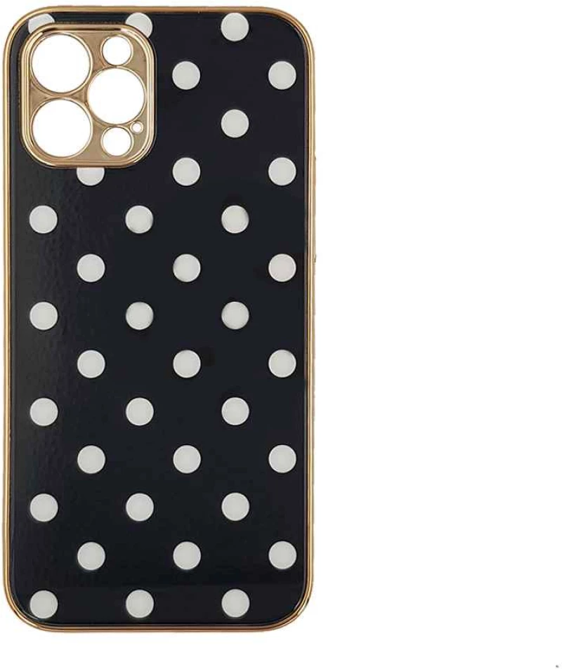 GKK Electroplate Glass Case Apple iPhone 12 Pro Πουά Μαύρο - GKK - Πουά Μαύρο - iPhone 12 Pro