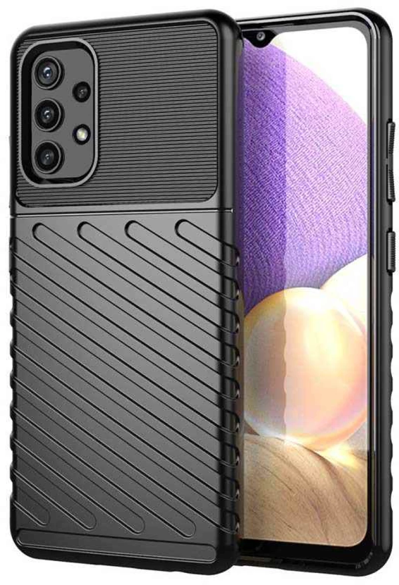 Θήκη Κινητού Thunder Case Flexible Tough Rugged Samsung Galaxy A32 4G Μαύρο - OEM - Μαύρο - Galaxy A32 4G