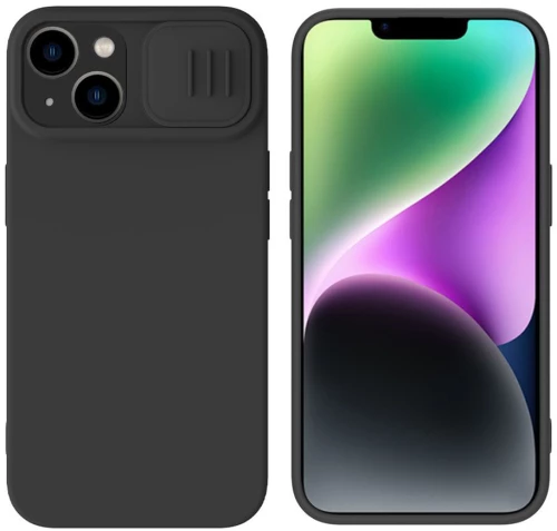 Nillkin - CamShield Silky MagSafe Silicone - iPhone 15 Plus - Classic Black