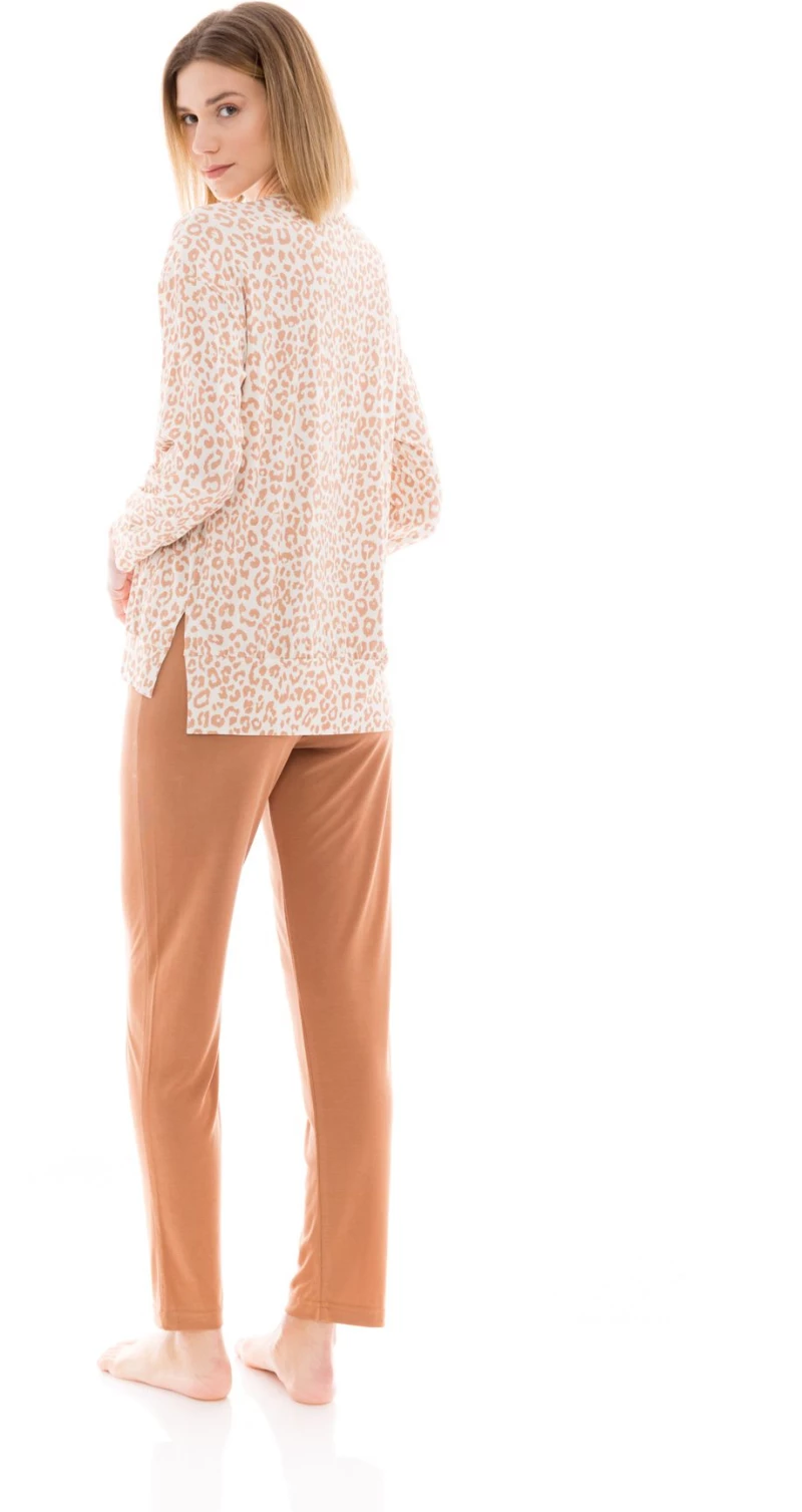 Pink Label γυναικεία πιτζάμα μπέζ w1339