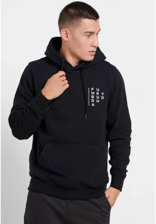 Funky Buddha ανδρικό φούτερ μαύρο FBM008-068-06