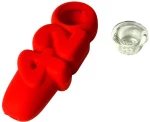 420 Silicone Pipe 10cm Κόκκινο