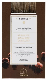 KORRES βαφή μαλλιών argan oil 6.73 χρυσό κακάο
