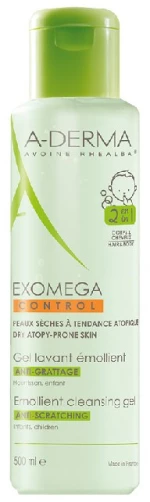ADERMA exomega gel lavant emollient hair&body 500ml