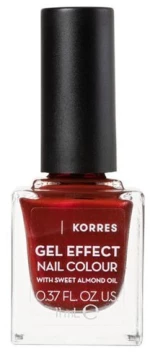 KORRES βερνίκι νυχιών gel effect nail colour 58 velour red 11ml