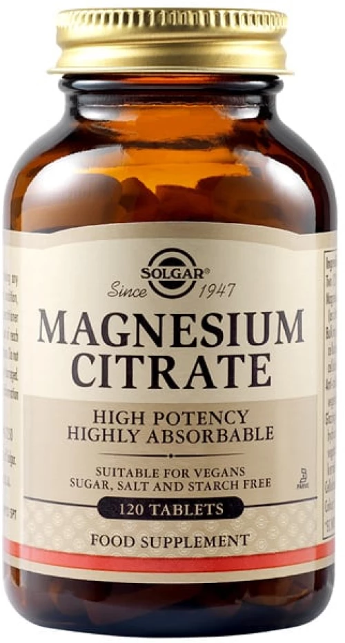 SOLGAR magnesium citrate 200mg 120tabs