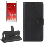 For ZTE Blade A602 Litchi Texture Horizontal Flip Leather Case with Holder & Card Slots & Wallet(Black) (OEM)