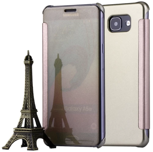 For Galaxy A3 (2016) / A310 Horizontal Flip Leather Case with Sleep / Wake-up Function(Gold) (OEM)