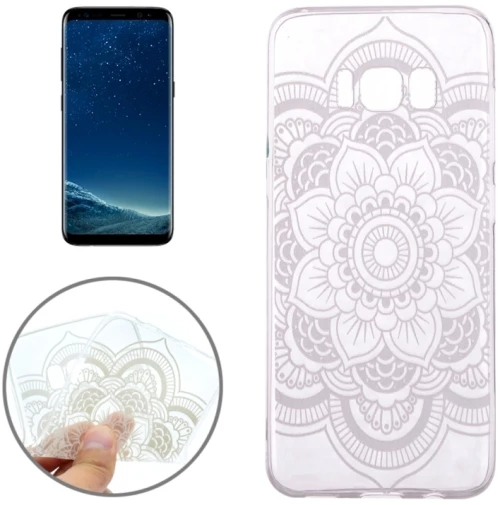 For Galaxy S8 Lotus Full Flower Pattern Transparent TPU Protective Case (OEM)