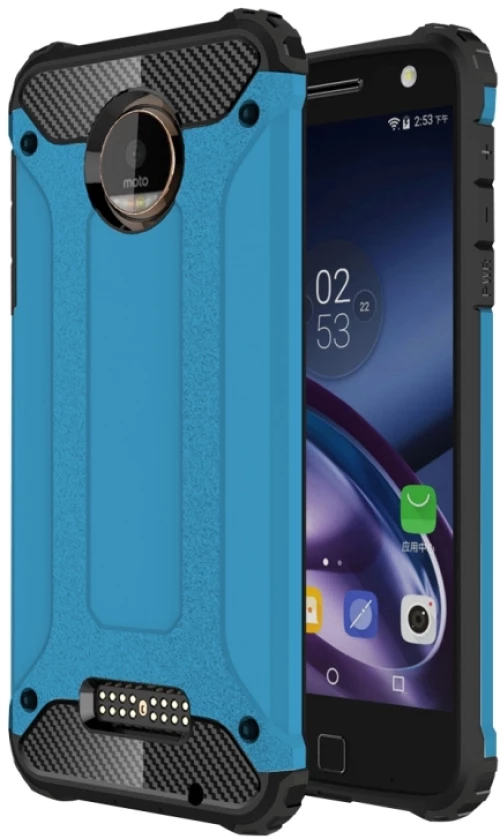 For Motorola Moto Z Armor TPU + PC Combination Case(Blue) (OEM)