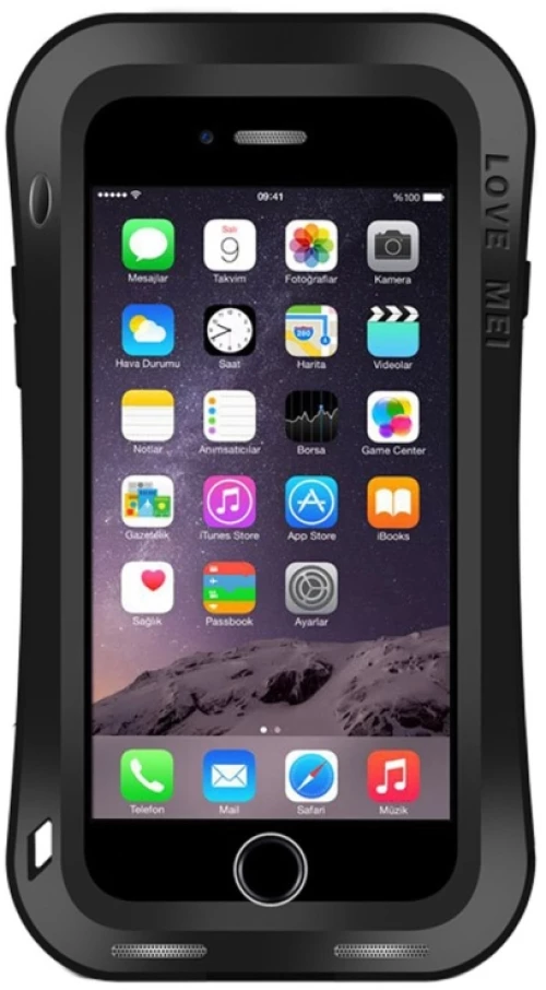 LOVE MEI for iPhone 7 Plus Waistline Triobump Professional and Powerful Dustproof Shockproof Anti-slip Metal Protective Case(Black) (LOVE MEI) (OEM)