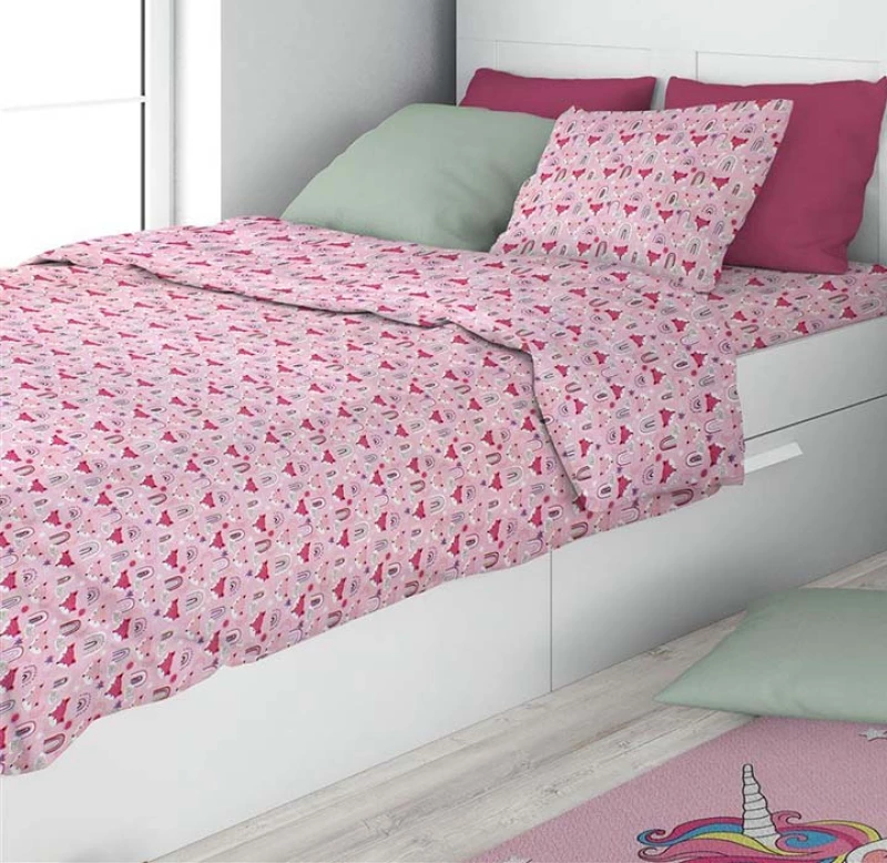Σετ Σεντόνια Μονά 2τμχ (160x240) Fox 525 Pink Dimcol