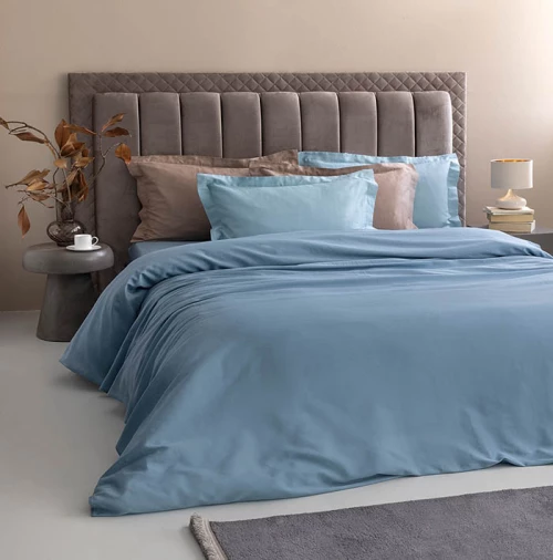 Σεντόνια Σετ Υπέρδιπλα (240x270) Posh Sateen Denim βαμβακοσατέν Palamaiki