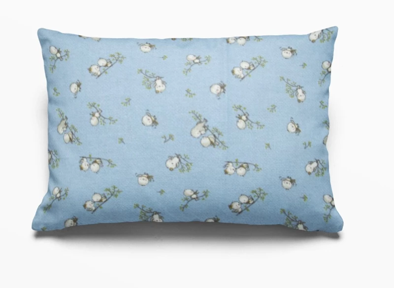 Μαξιλαροθήκη Παιδική 50x70 Φανελένια Birds 14 Sky Blue Dimcol