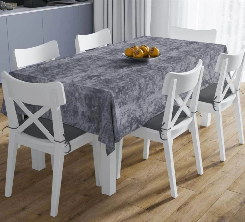 Τραπεζομάντηλο & Τραβέρσα Σετ 2 τμχ (140x140 & 40x140) Αλέκιαστα Panama Shadow Dark Grey Dimcol