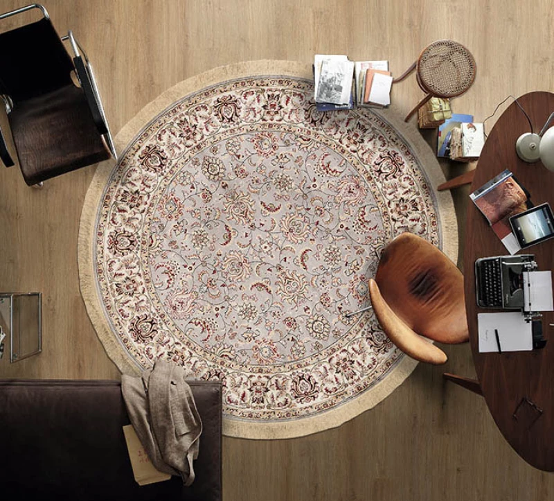 Χαλί μηχανής Viscoge Στρογγυλό 160x160 Sonia 553/308110 New Plan