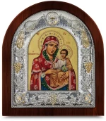 Ασημένια εικόνα ΙΕΡΟΣΟΛΥΜΙΤΙΣΣΑ ΑΓΙΟΓΡΑΦΙΑ  19.5x17.5cm