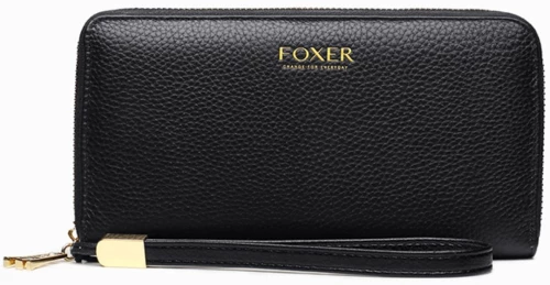Γυναικείο δερμάτινο πορτοφόλι Foxer 256001F μαύρο