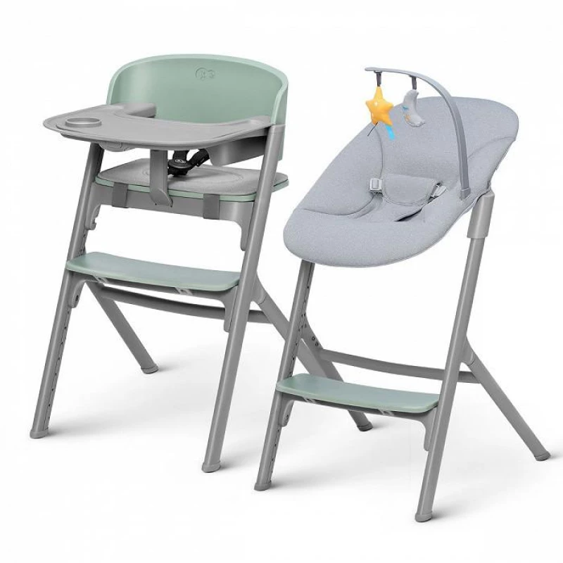 Καρέκλα Φαγητού + Ρήλαξ Kinderkraft Livy CALMEE GREEN