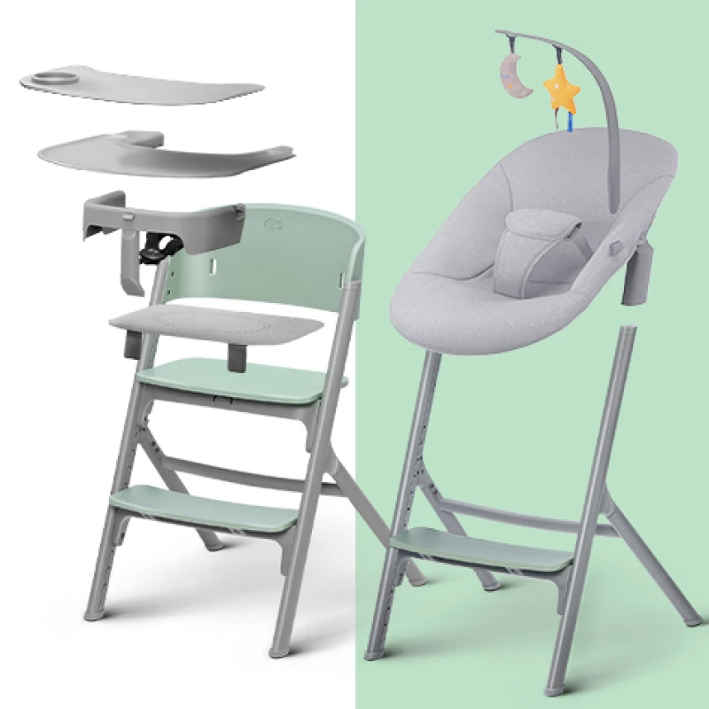 Καρέκλα Φαγητού + Ρήλαξ Kinderkraft Livy CALMEE GREEN