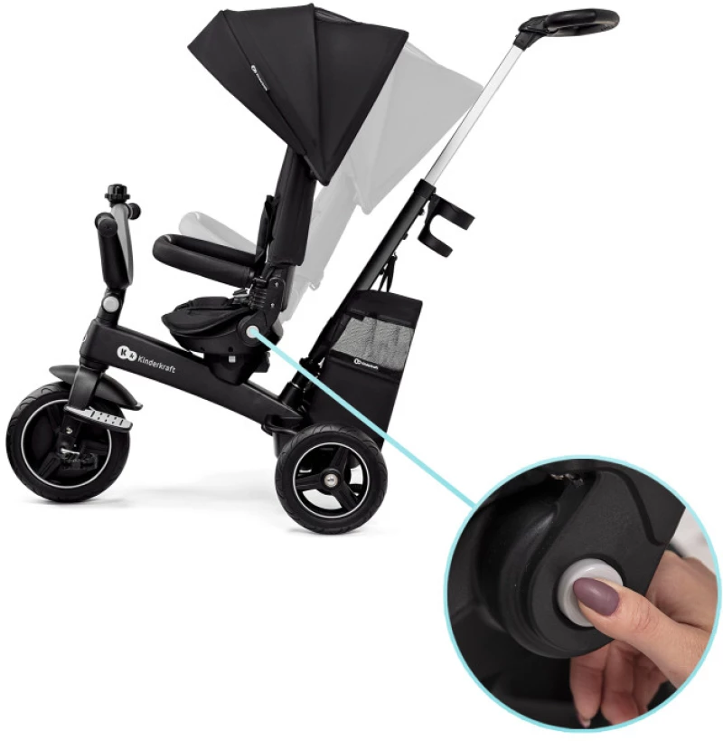 Τρίκυκλο Ποδήλατο EASYTWIST Kinderkraft Black