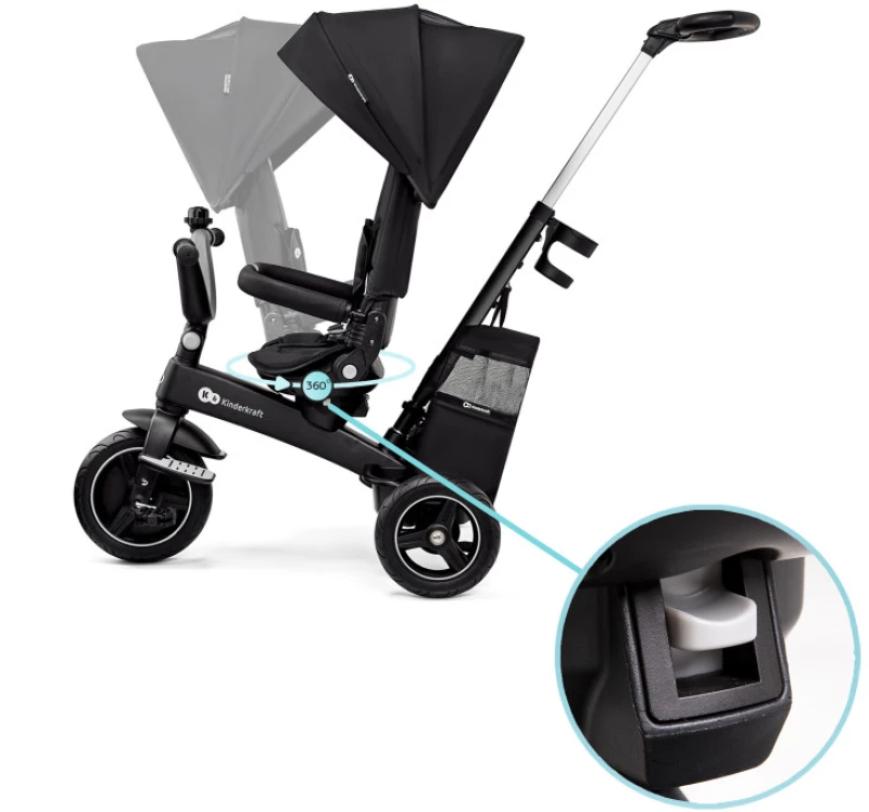 Τρίκυκλο Ποδήλατο EASYTWIST Kinderkraft Black