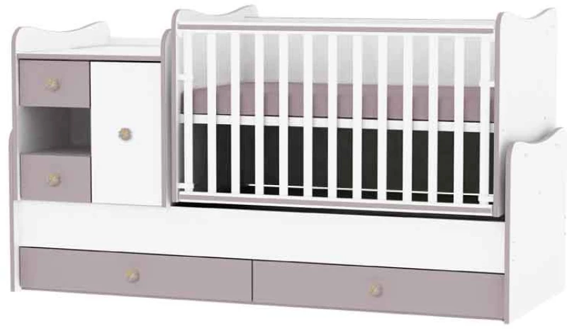 Κρεβάτι Minimax Μετατρεπόμενο Πολυμορφικό White/light Oak Lorelli 10150500036А