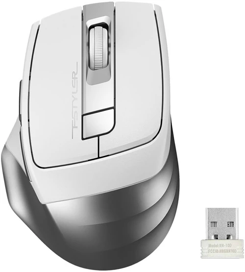 A4 TECH FSTYLER ΑΣΥΡΜΑΤΟ ΠΟΝΤΙΚΙ FG35 ΜΕ ΕΞΤΡΑ 2 ΠΛΗΚΤΡΑ WIRELESS 2.4G MOUSE 1000/1600/2000 DPI SILVER GR