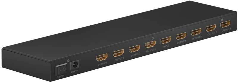 GOOBAY HDMI splitter 58484, 1-in σε 8-out, 4K/60Hz, μαύρο