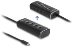 DELOCK USB-C hub 64233 με διακόπτες, 4x USB θύρες, 10Gbps, μαύρο