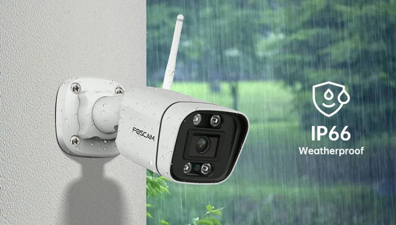 FOSCAM smart IP κάμερα V5P, 5MP 3K, 6x zoom, WiFi, IP66, Onvif, μαύρη