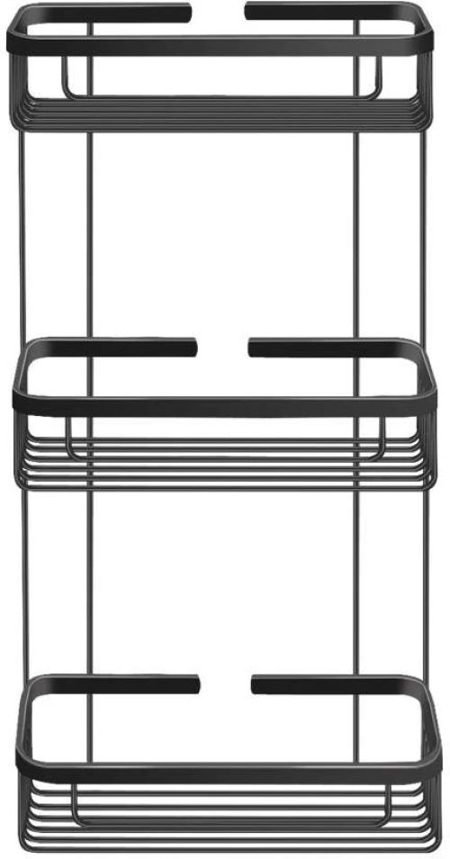 Σπογγοθήκη Τριπλή Παραλληλόγραμμη Sanco 005-M116 26.5x12.5x51εκ., Μαύρη