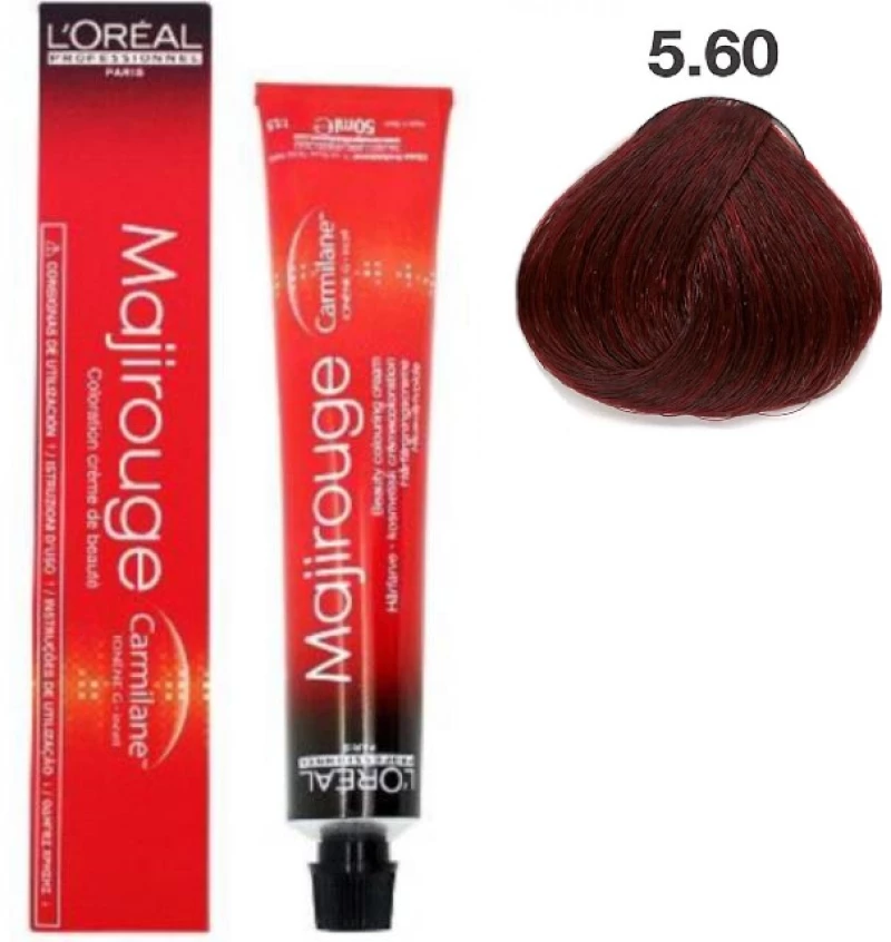 L'Oreal Majirouge 5.60 Καστανό Ανοιχτό Κόκκινο Έντονο 50ml