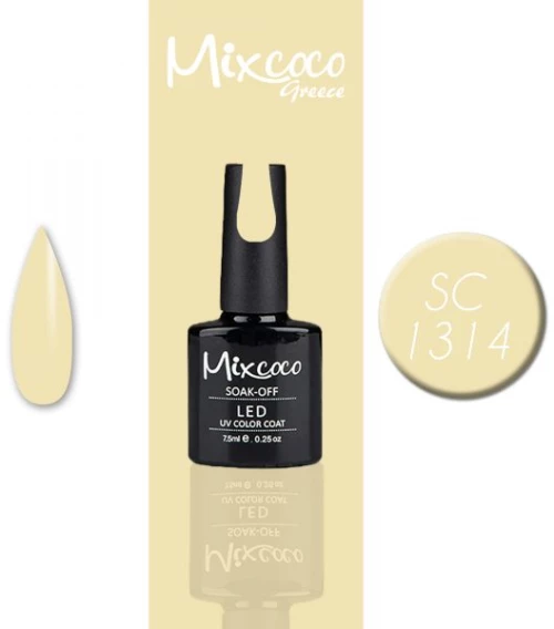 SC-1314 Ημιμόνιμο Βερνίκι Mixcoco 15ml (Παστέλ Κίτρινο)