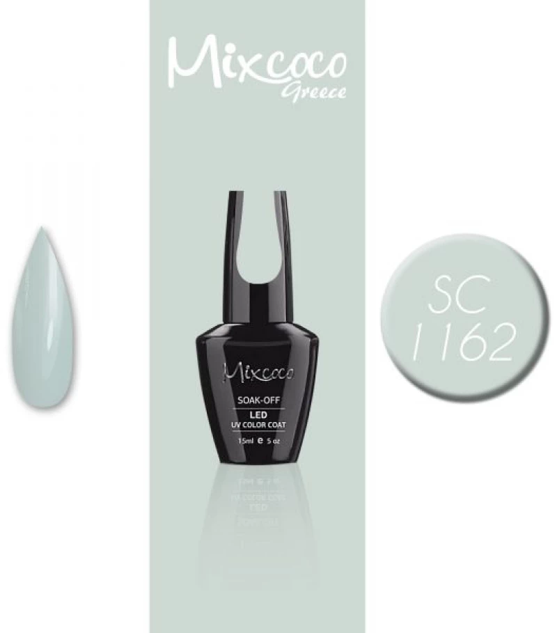 SC-1162 Ημιμόνιμο Βερνίκι Mixcoco 15ml (Γκρι Λευκό)