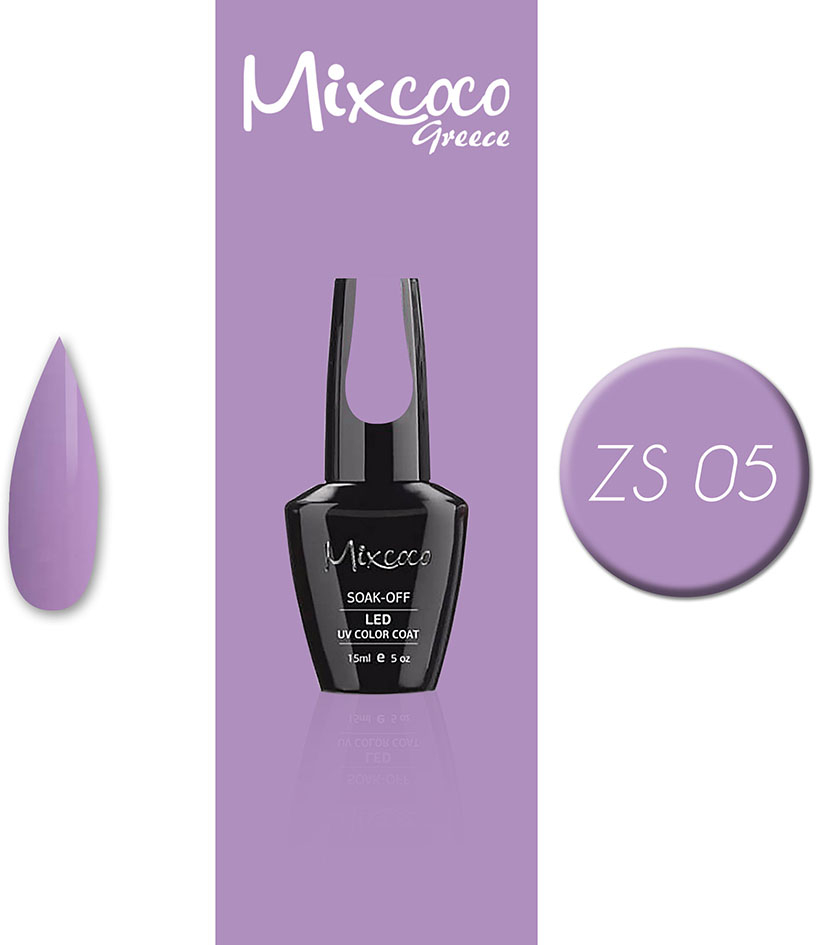 Mixcoco ZS-05 Ημιμόνιμο Βερνίκι Purple Flavor (Μωβ-Λιλά) 15ml
