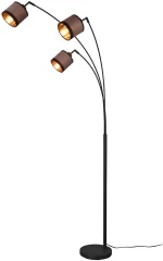 Φωτιστικό Δαπέδου RL Lighting Davos R41553041 Μαύρο με Τοπέ καπέλο