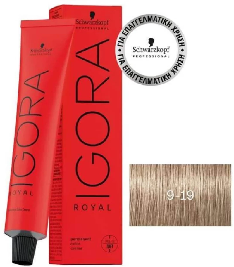 Schwarzkopf Igora Royal 9-19 Ξανθό Πολύ Ανοιχτό Σαντρέ Βιολέ 60ml