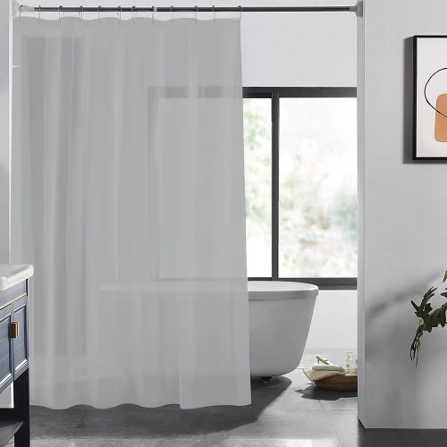 ESTIA ΚΟΥΡΤΙΝΑ ΜΠΑΝΙΟΥ ΑΔΙΑΒΡΟΧΗ PEVA 180x180cm ΓΚΡΙ