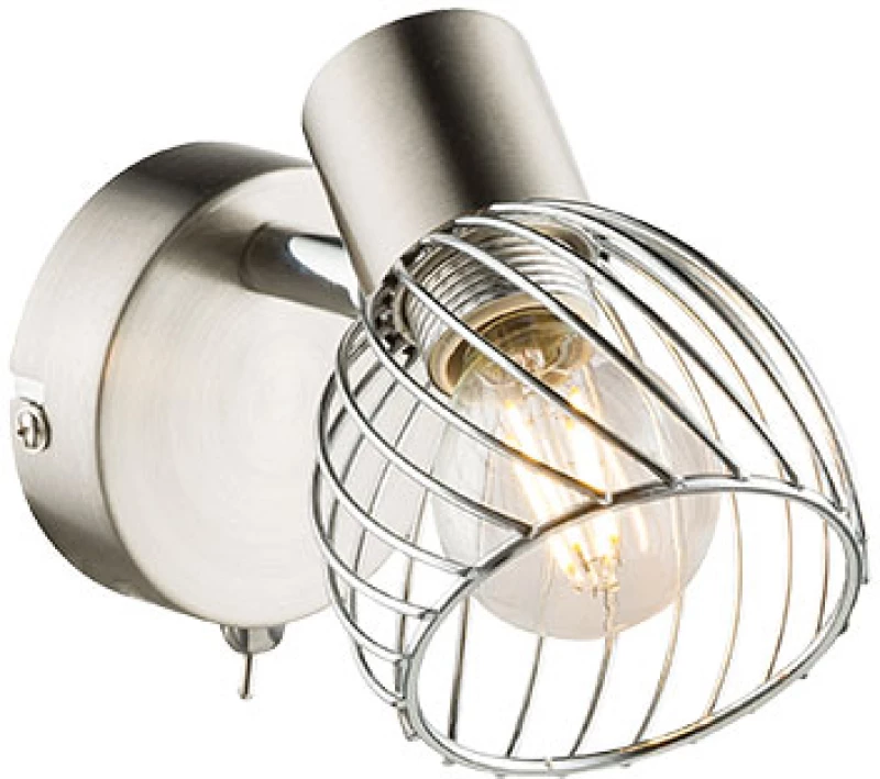Απλίκα Globo Lighting Texas 54809-1 Νικελ Ματ