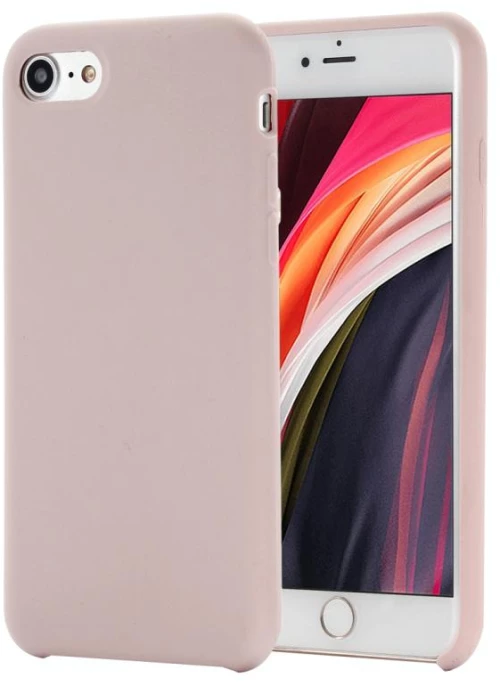 For iPhone SE 2022 / SE 2020 Shockproof Full Coverage Silicone Soft Protective Case(Pink) (OEM)