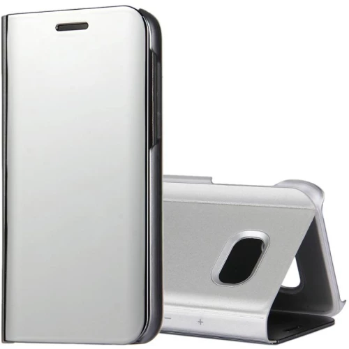 For Galaxy A7 (2017) / A720 Electroplating Mirror Horizontal Flip Leather Case with Holder(Silver) (OEM)